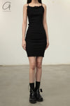 BASERANGE suspender skirt DRRTS-RB-SP24 black